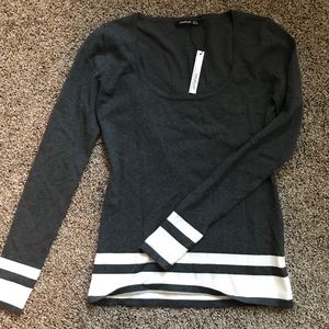 NWT! Beautiful grey and white sweater!